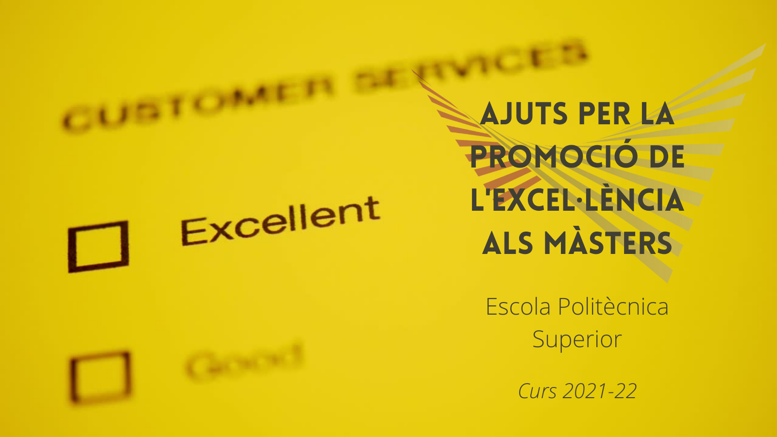 Ajuts per la Promoció de l'Excel·lència als Màsters Escola Politècnica Superior Curs 2021-22 (1)