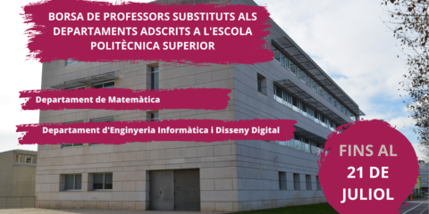 BORSA DE PROFESSORS SUBSTITUTS DEPARTAMENT D'ENGINYERIA INFORMÀTICA I DISSENY DIGITAL (Presentació (169))
