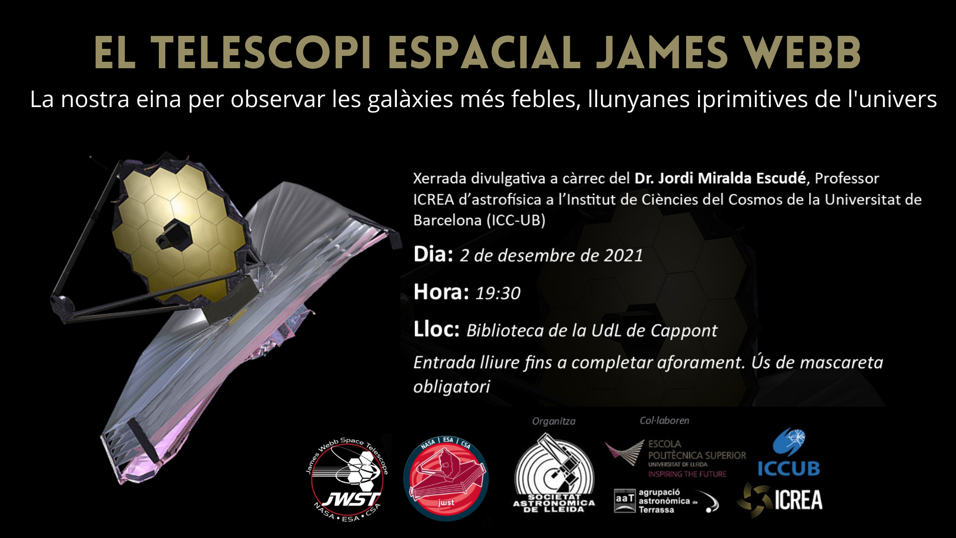 Pantalles el telescopi espacial james webb (1920 x 1080 px)