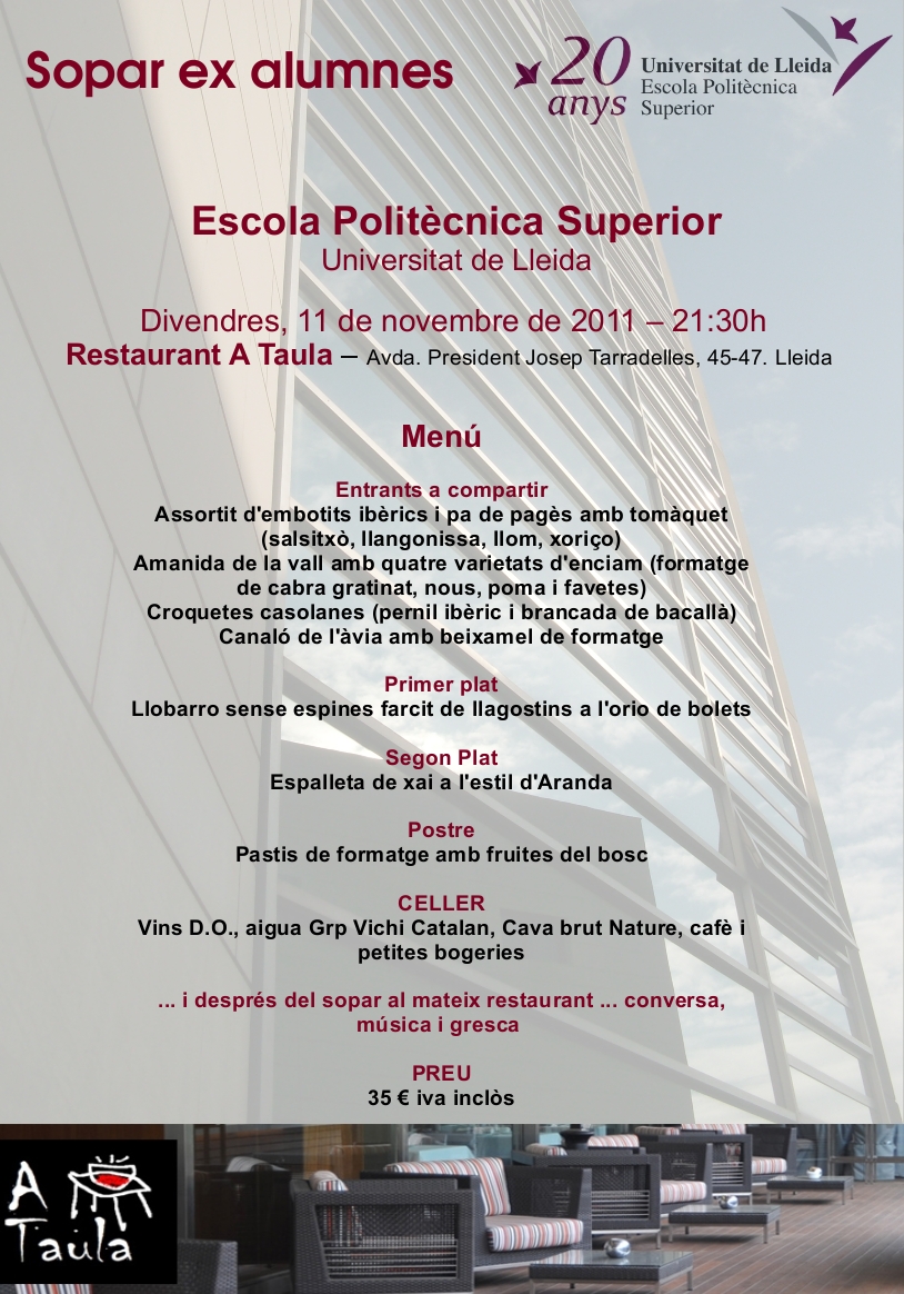 Minuta Sopar ex alumnes