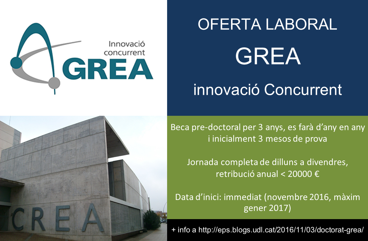 Oferta laboral GREA  2016-17