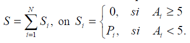Formula per a calcular la suma dels crèdits no superats