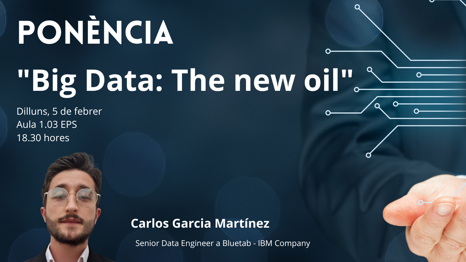 ponència Big Data pantalla (Publicació de Twitter)